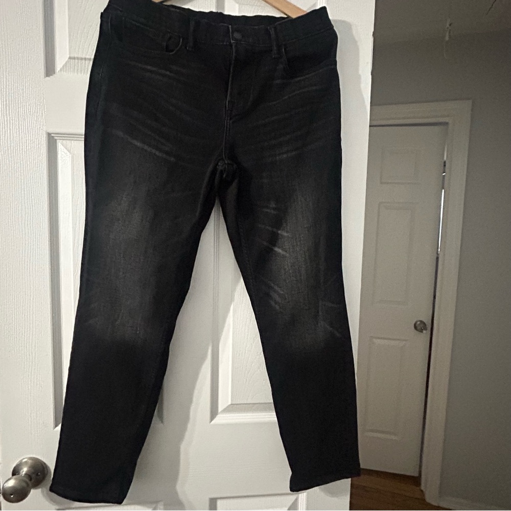 Old Navy Men's Black and Blue Jeans Size 33x30